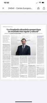 La rinoplastia ultrasónica proporciona un resultado más regular y natural 