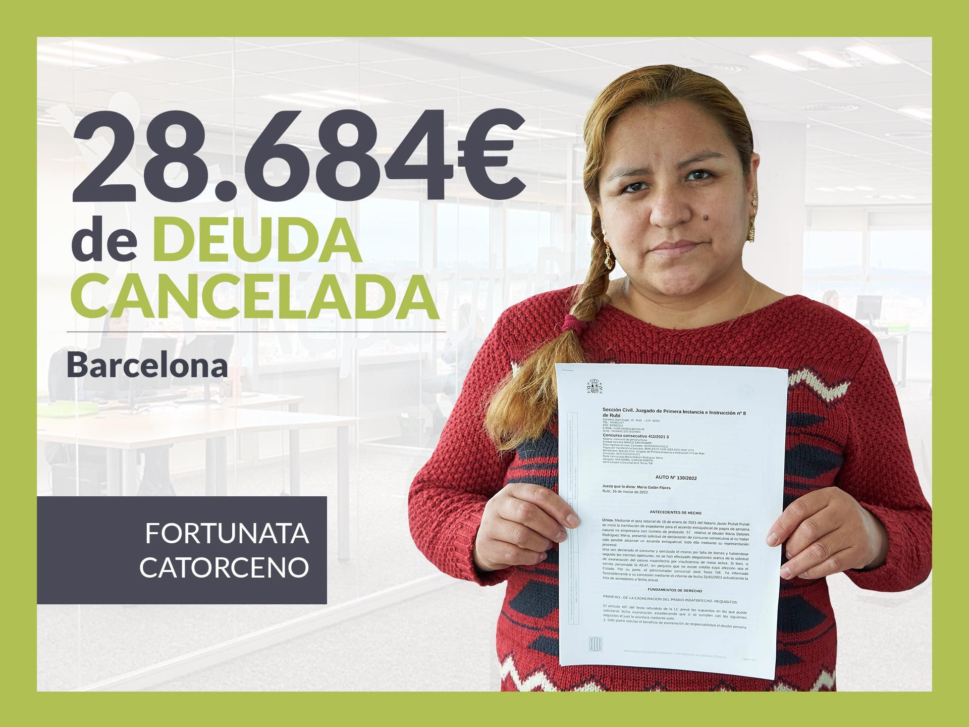 Repara tu Deuda Abogados cancela 28.684? en Barcelona (Catalunya) con la Ley de Segunda Oportunidad