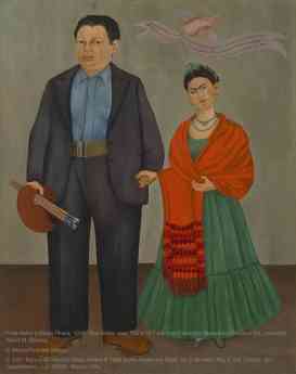 Foto de Frida Kahlo y Diego Rivera, 1931.