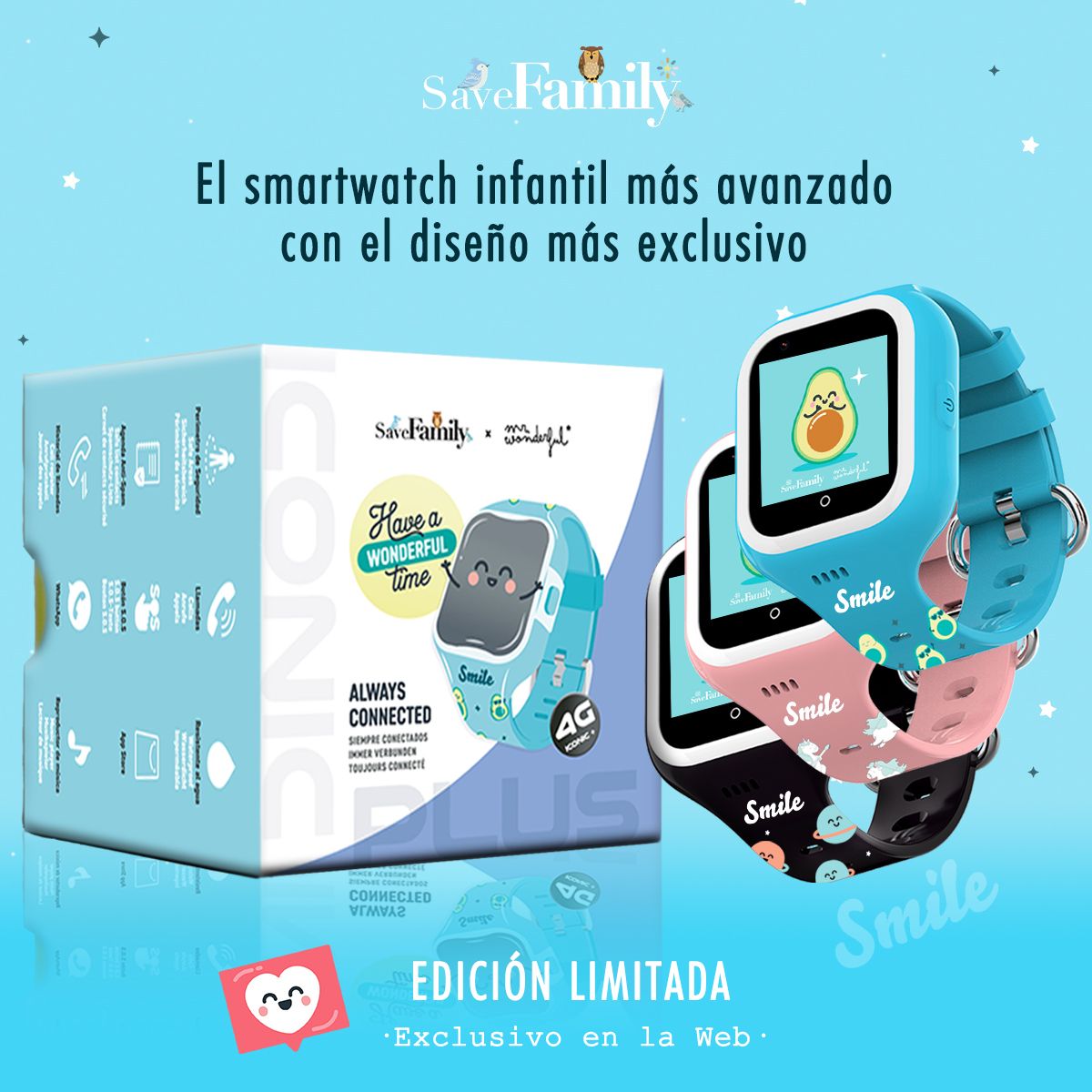 SaveFamily, en colaboración con Mr. Wonderful, lanza al mercado un nuevo smartwatch infantil y juvenil