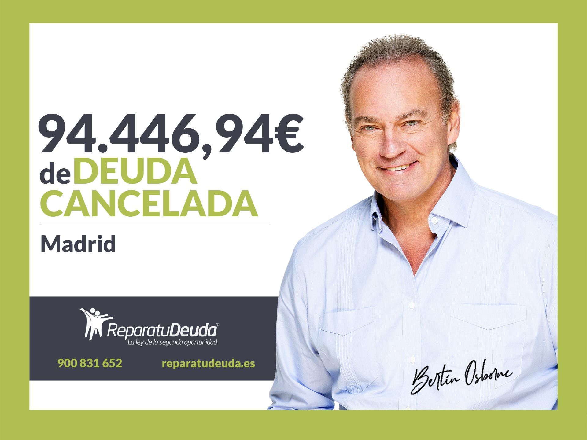 Repara tu Deuda Abogados cancela 94.446,94? en Madrid con la Ley de Segunda Oportunidad