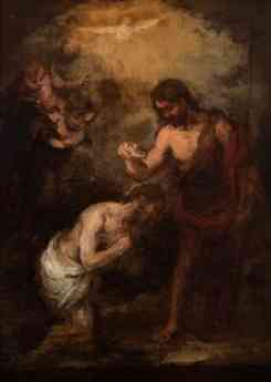 el bautismo de Cristo - Bartolomé Esteban Murillo
