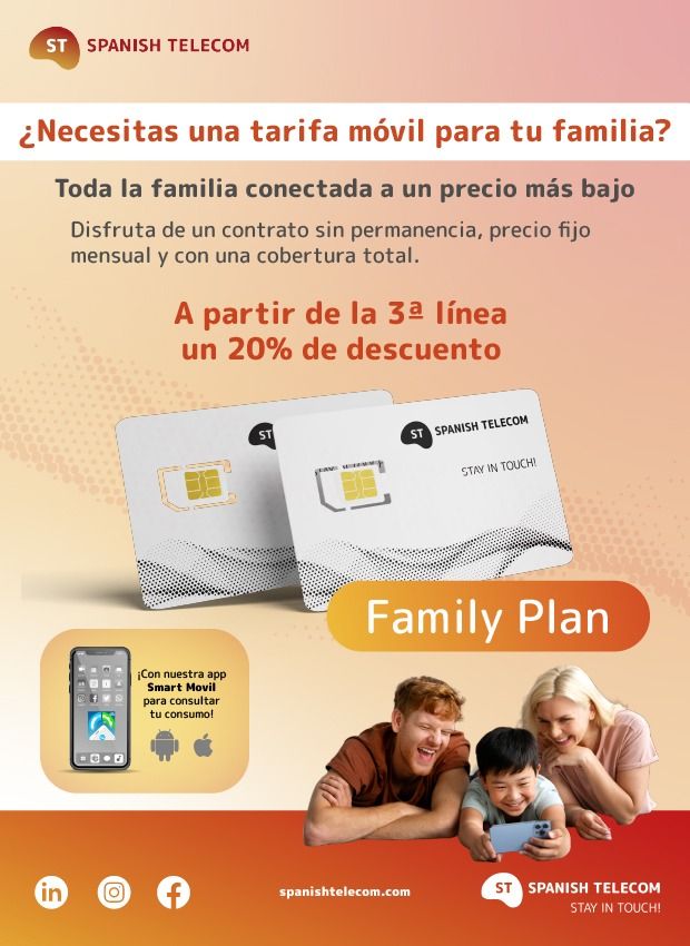 Spanish Telecom lanza «Family Plan» para que los hogares ahorren en telefonía móvil