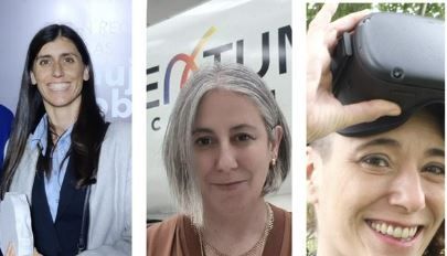 Ana Monreal, Elena Tres Cruz y Nuria Iso, ganadoras de los XXV Premios Empresaria, Directiva y IV Emprendedora Navarra 2022 