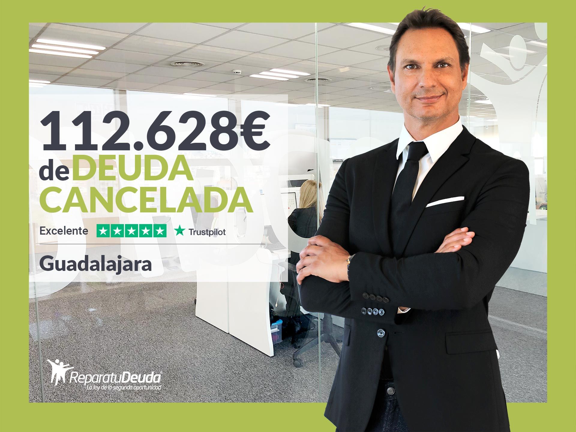 Repara tu Deuda cancela 112.628 ? en Guadalajara (Castilla-La Mancha) con la Ley de Segunda Oportunidad