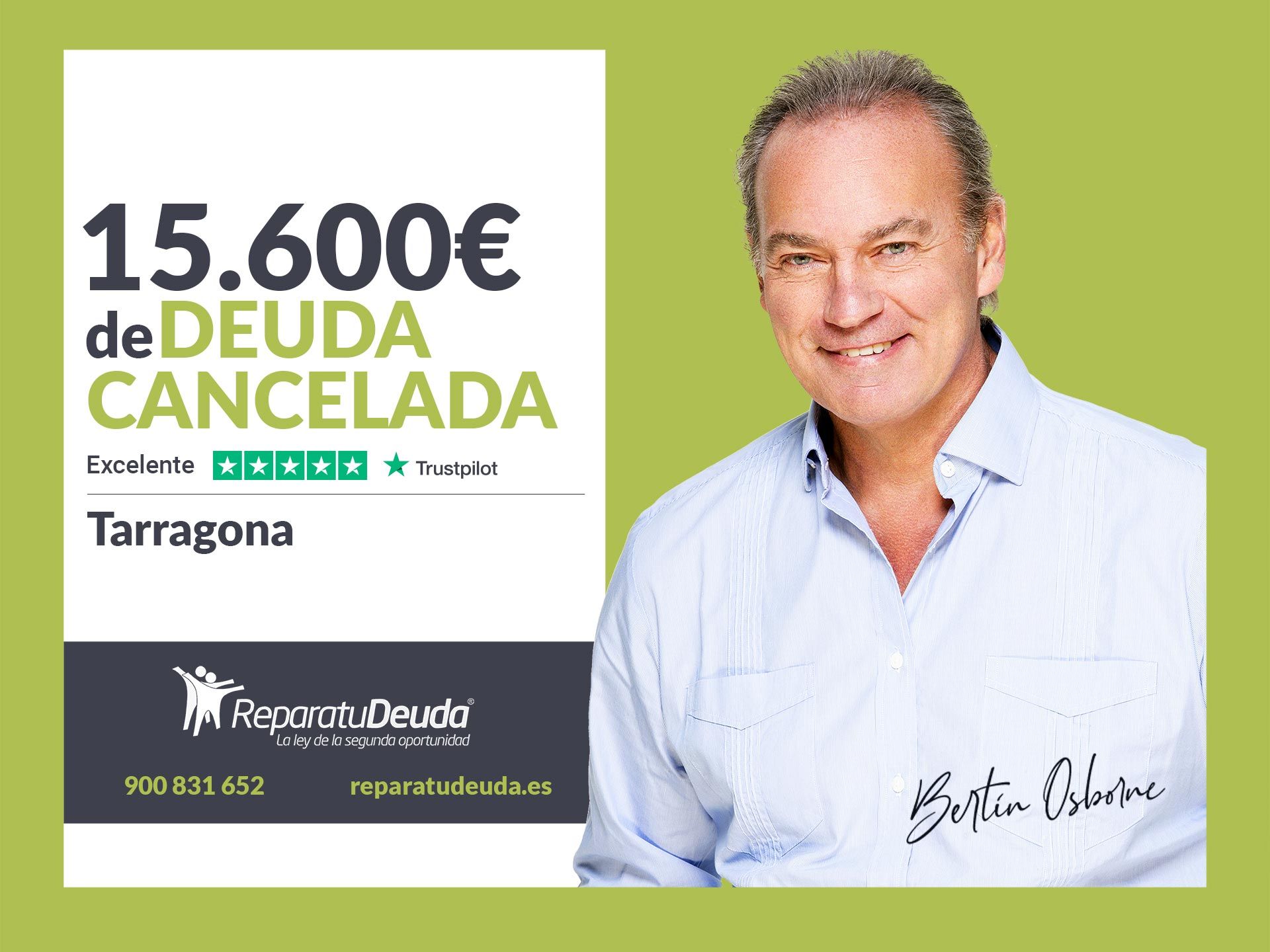 Repara tu Deuda Abogados cancela 15.600? en Tarragona (Catalunya) con la Ley de Segunda Oportunidad