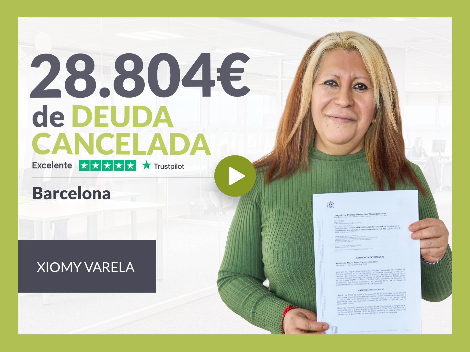 Repara tu Deuda Abogados cancela 28.804? en Barcelona (Catalunya) con la Ley de Segunda Oportunidad