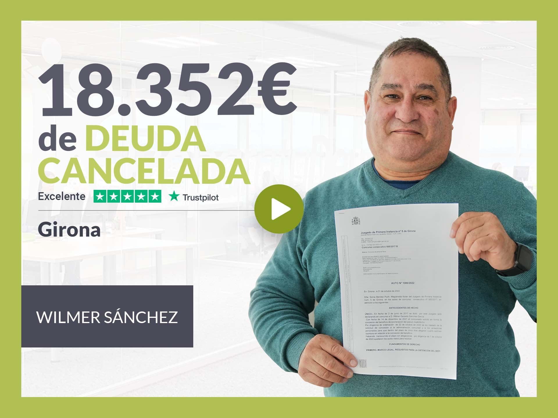 Repara tu Deuda Abogados cancela 18.352? en Girona (Catalunya) con la Ley de Segunda Oportunidad