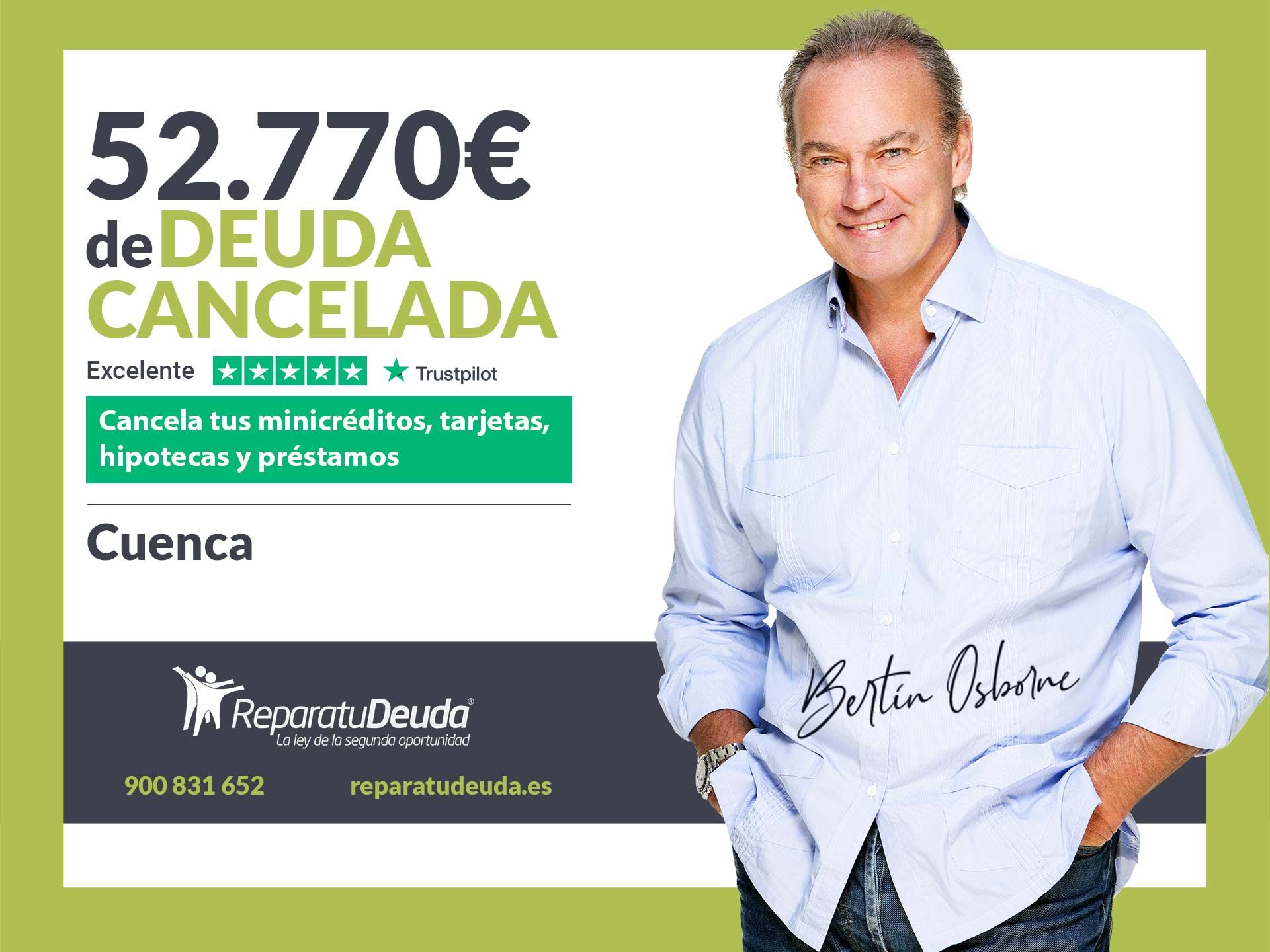 Repara tu Deuda Abogados cancela 52.770? en Cuenca (Castilla-La Mancha) con la Ley de Segunda Oportunidad