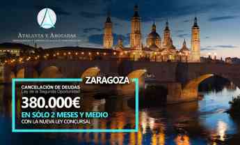 Atalanta y Abogadas cancela 380.000 euros en Zaragoza en 2 meses y medio en el Juzgado Mercantil número 2