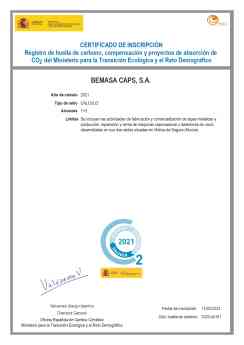 Bemasa continúa su compromiso medioambiental y registra la huella de carbono del año 2021