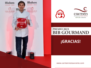 Restaurante Carmen revalida su galardón "Bib Gourmand 2023" de la Guía Michelín