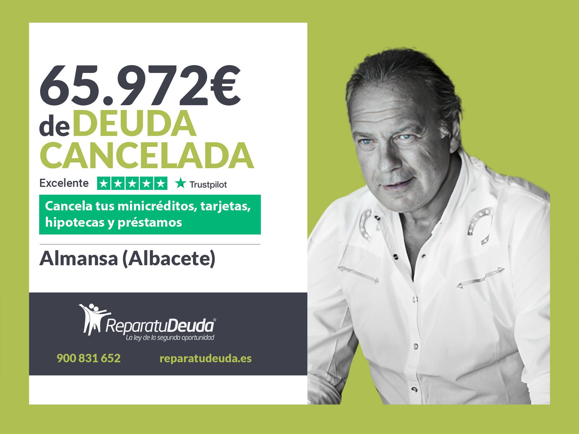 Repara tu Deuda Abogados cancela 65.972? en Almansa (Albacete) gracias a la Ley de Segunda Oportunidad