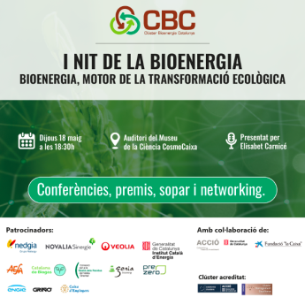 El Clúster de la Bioenergía de Catalunya (CBC) celebrará la I Noche de la Bioenergía, donde se entregarán los Premios de la Bioenergía 2023