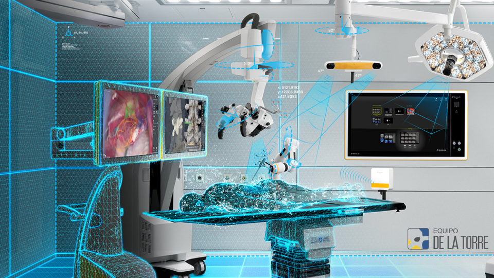 Fotografia Sistema Robotizado Cirugía de Columna y Craneoencefálica