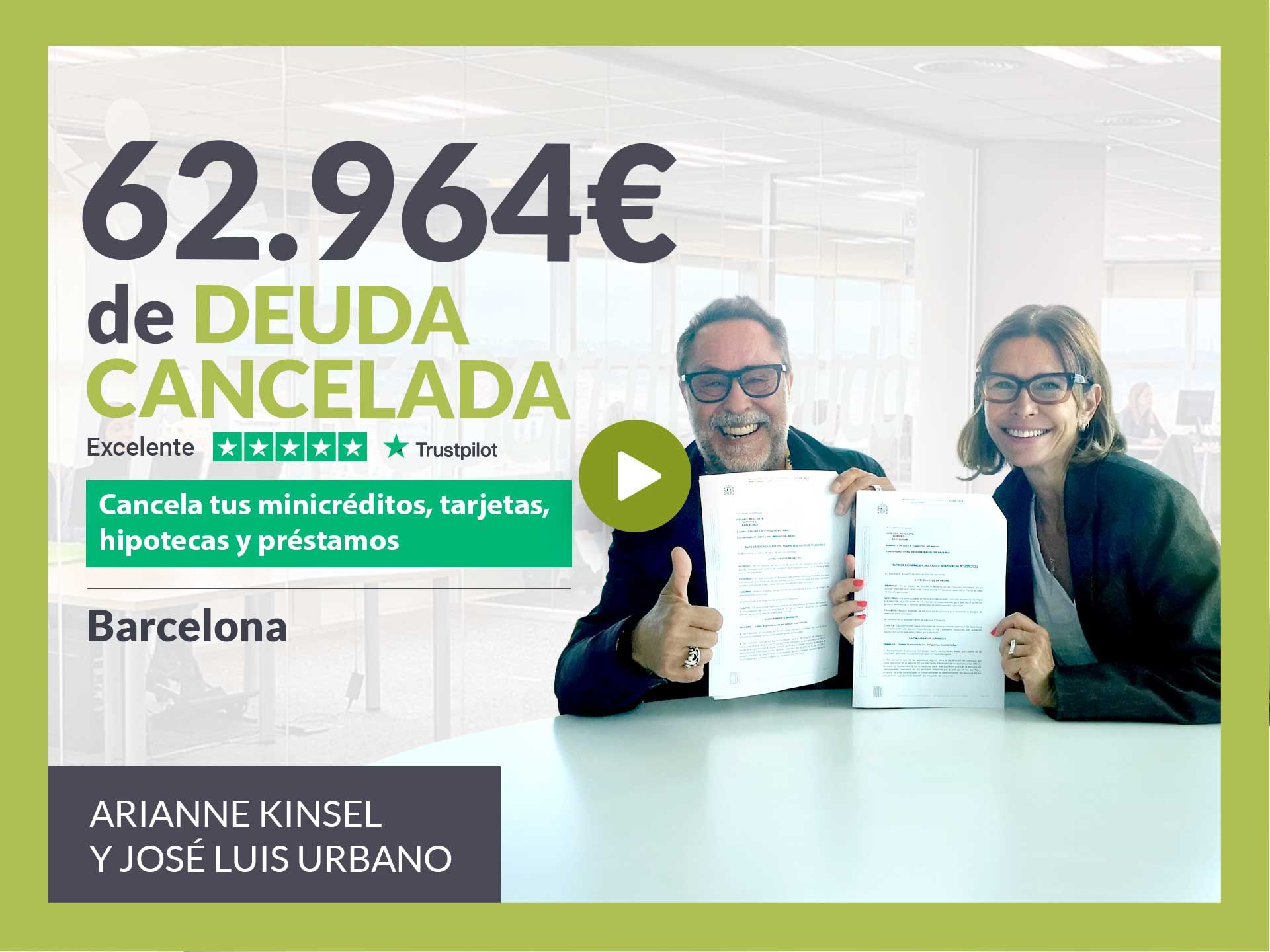 Repara tu Deuda Abogados cancela 62.964? en Barcelona (Catalunya) con la Ley de Segunda Oportunidad