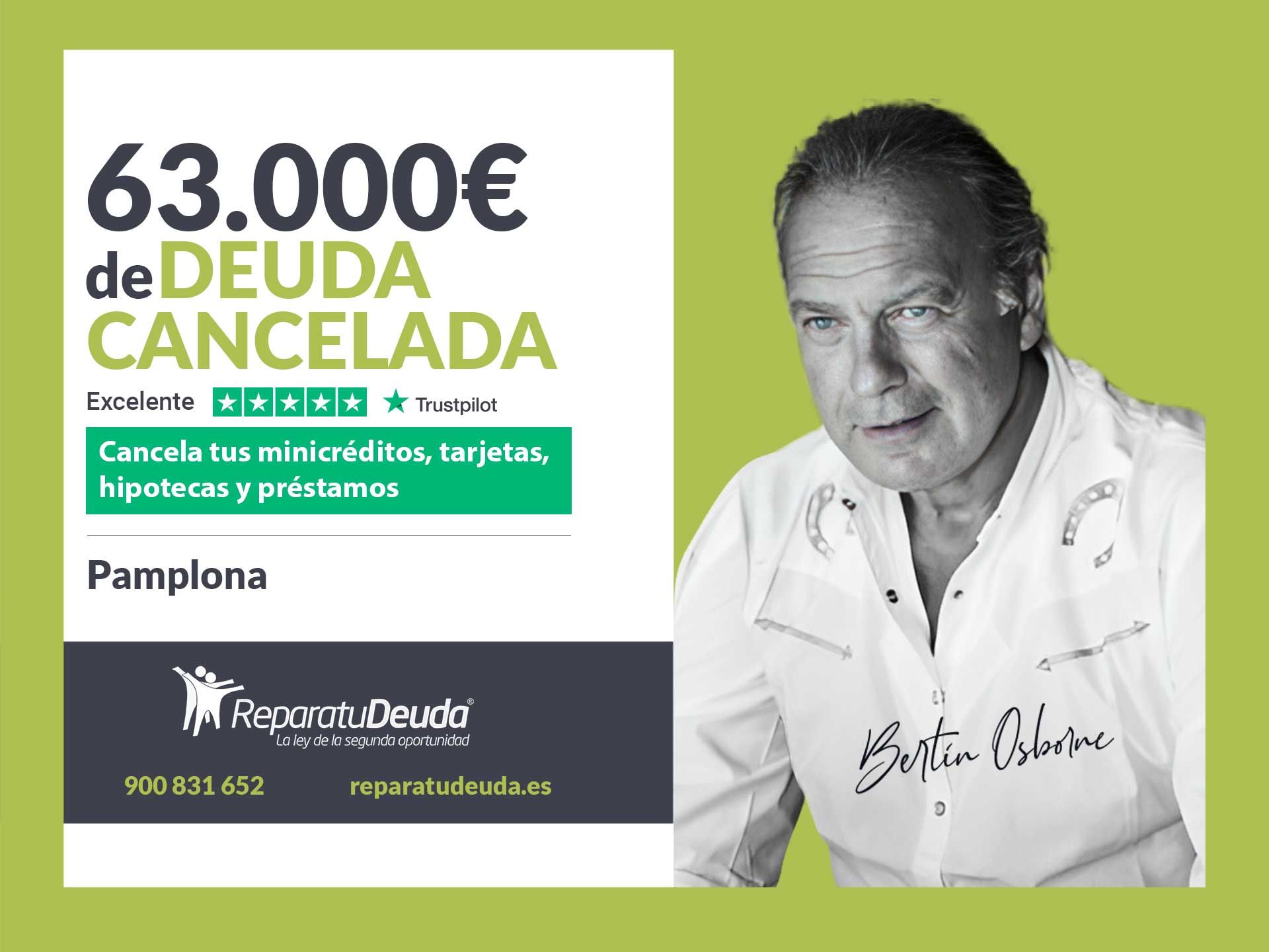 Repara tu Deuda Abogados cancela 63.000? en Pamplona (Navarra) con la Ley de Segunda Oportunidad