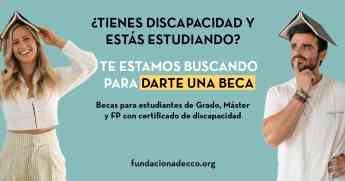 La Fundación Adecco realiza una inversión social de 300.000 euros en becas de grado, máster y FP dirigidas a jóvenes con discapacidad matriculados en el curso 2023-2024