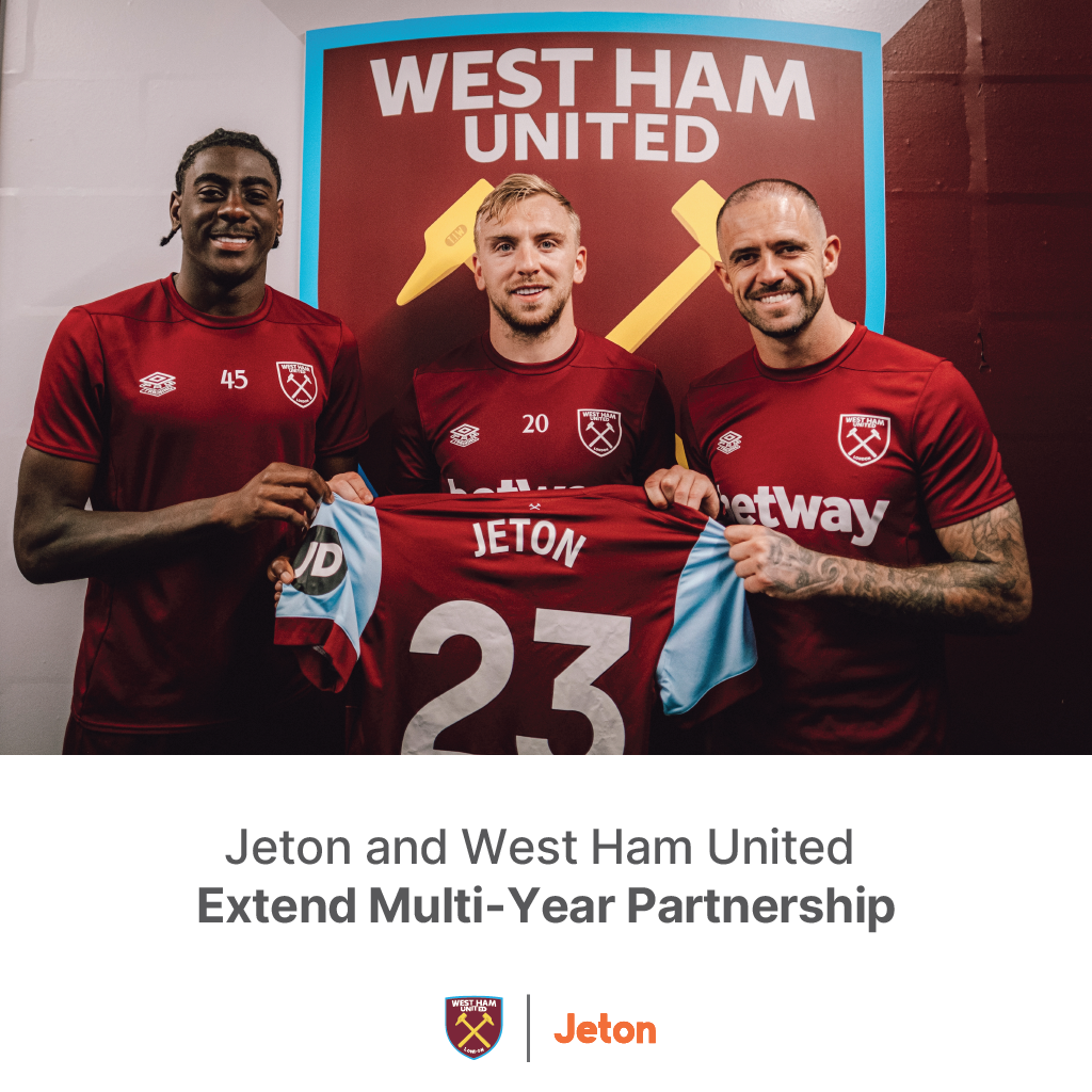 Jeton y el West Ham United alcanzan un acuerdo de patrocinio multianual