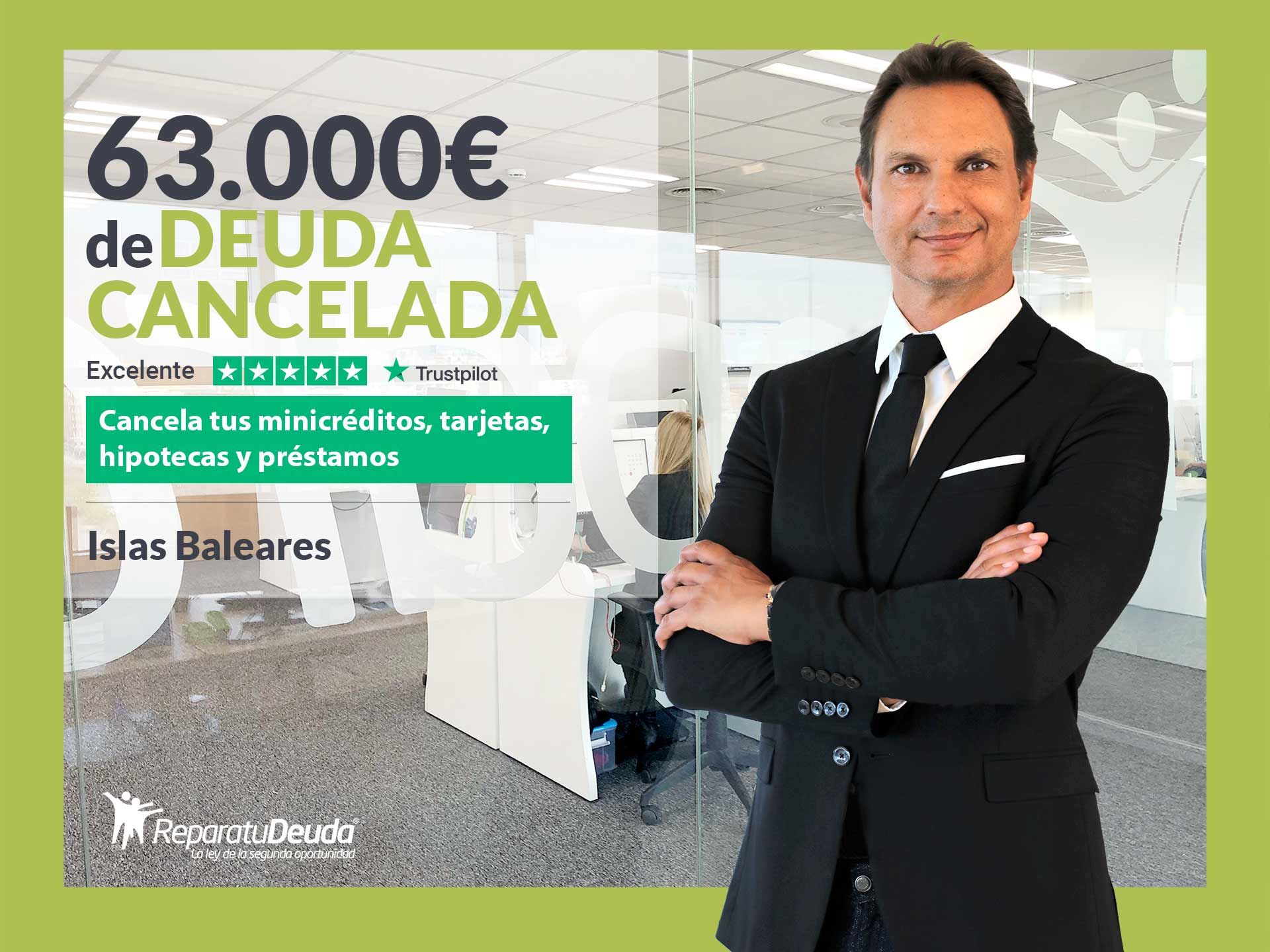 Repara tu Deuda Abogados cancela 63.000? en Mallorca (Baleares) con la Ley de Segunda Oportunidad