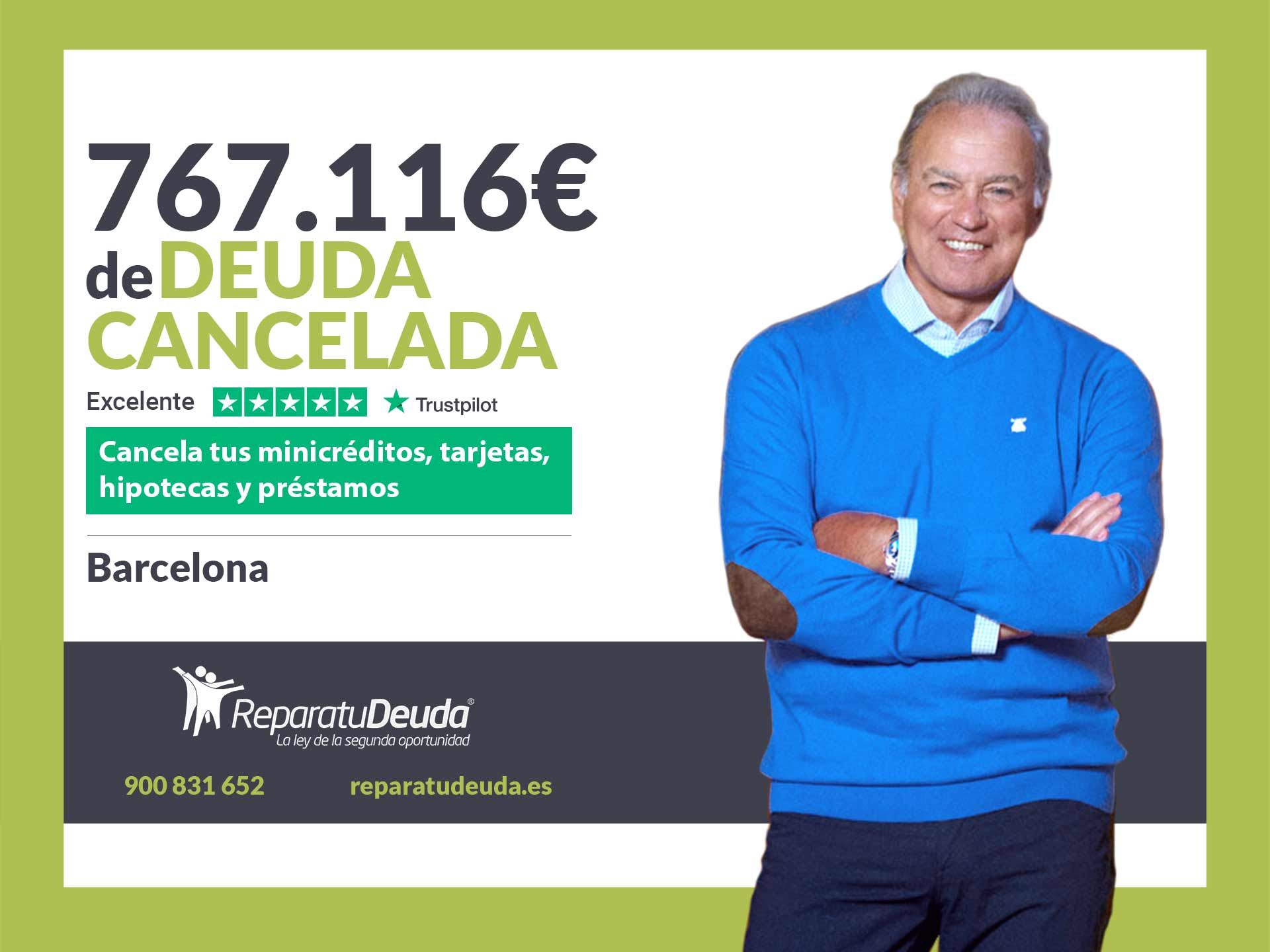 Repara tu Deuda Abogados cancela 767.116? en Barcelona (Catalunya) gracias a la Ley de Segunda Oportunidad