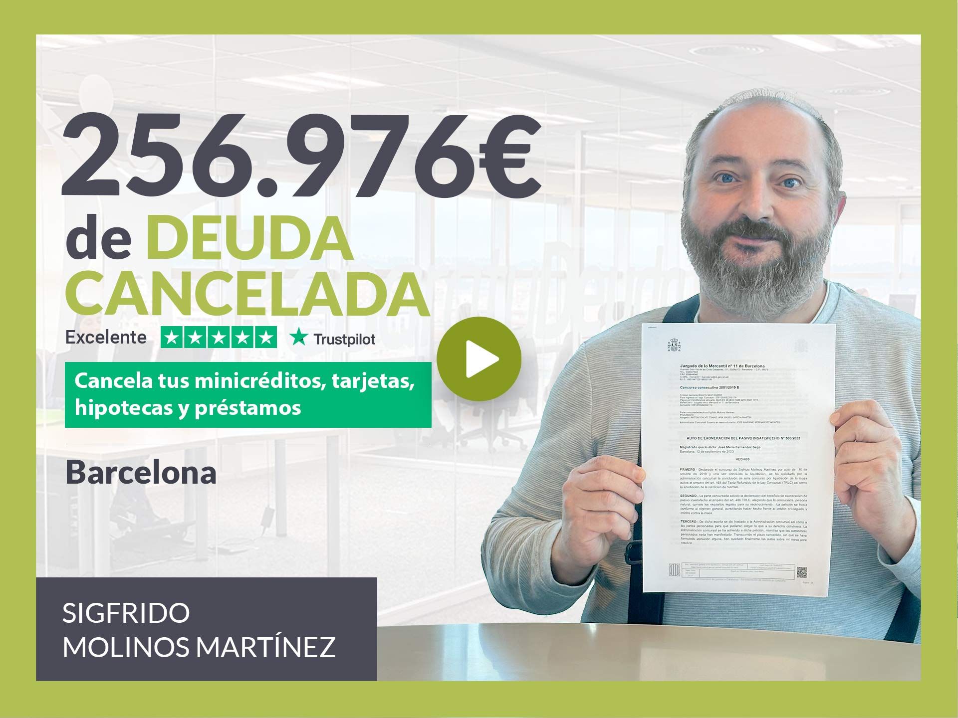 Repara tu Deuda Abogados cancela 256.976? en Barcelona (Catalunya) con la Ley de Segunda Oportunidad
