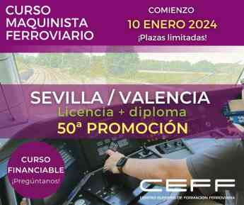 CEFF lanza un nuevo curso de maquinista ferroviario en 2024