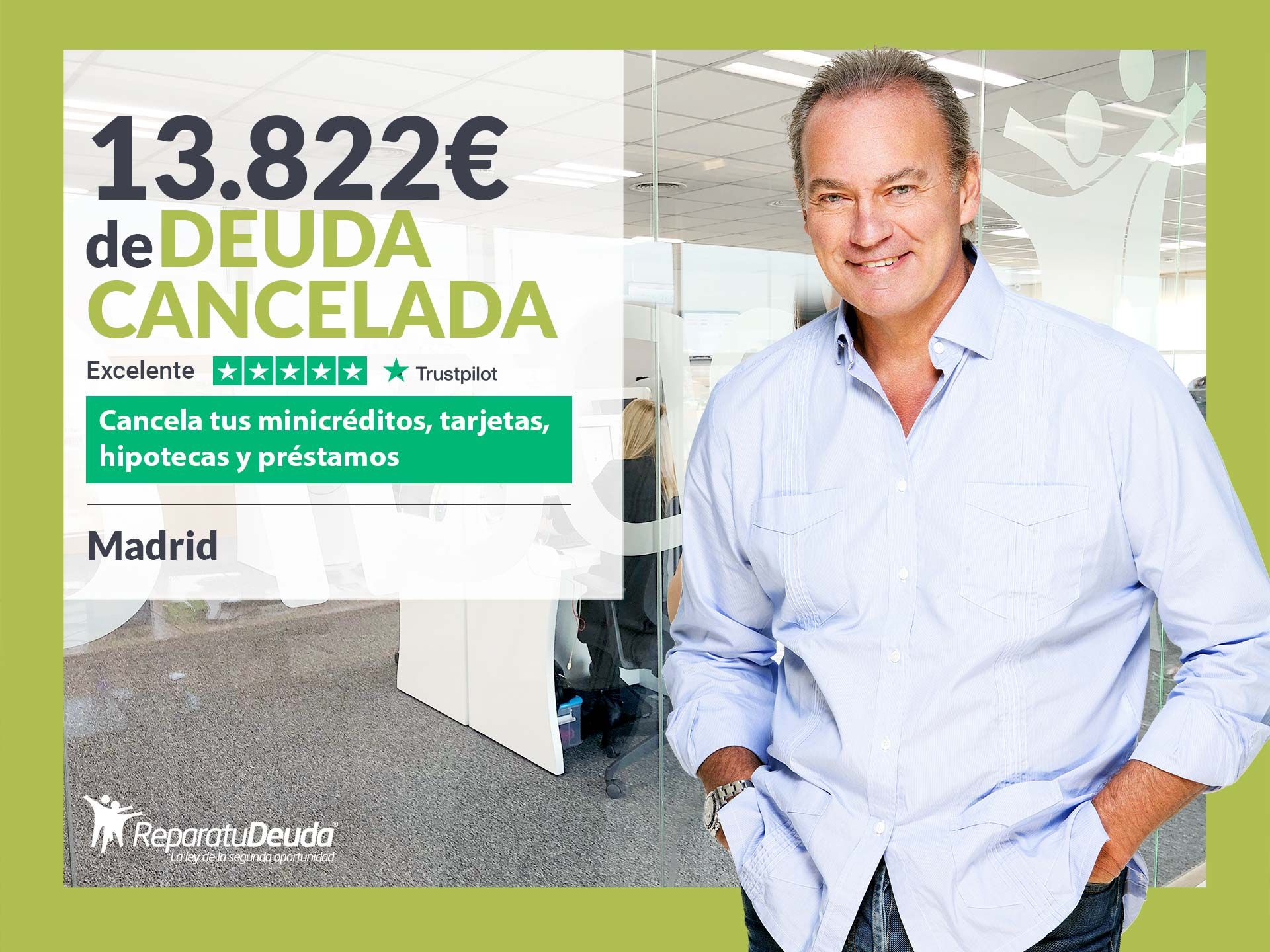 Repara tu Deuda Abogados cancela 13.822? en Madrid con la Ley de Segunda Oportunidad