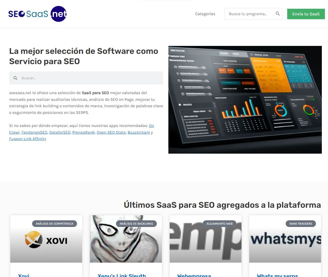 Seosaas.net lanza un directorio exclusivo de SaaS para SEO