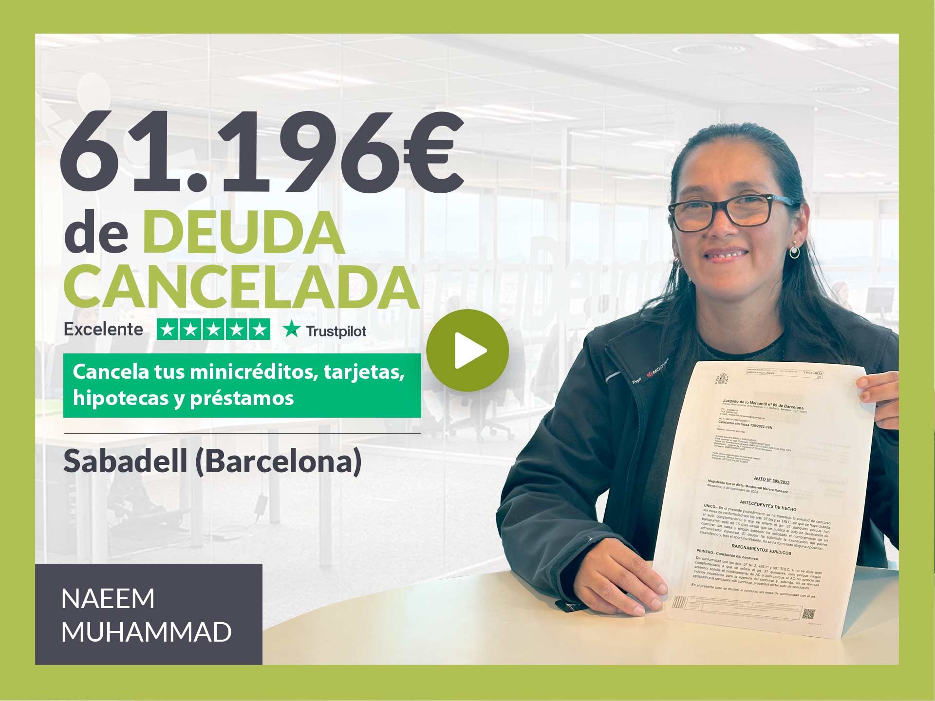 Repara tu Deuda Abogados cancela 61.196? en Sabadell (Barcelona) con la Ley de Segunda Oportunidad