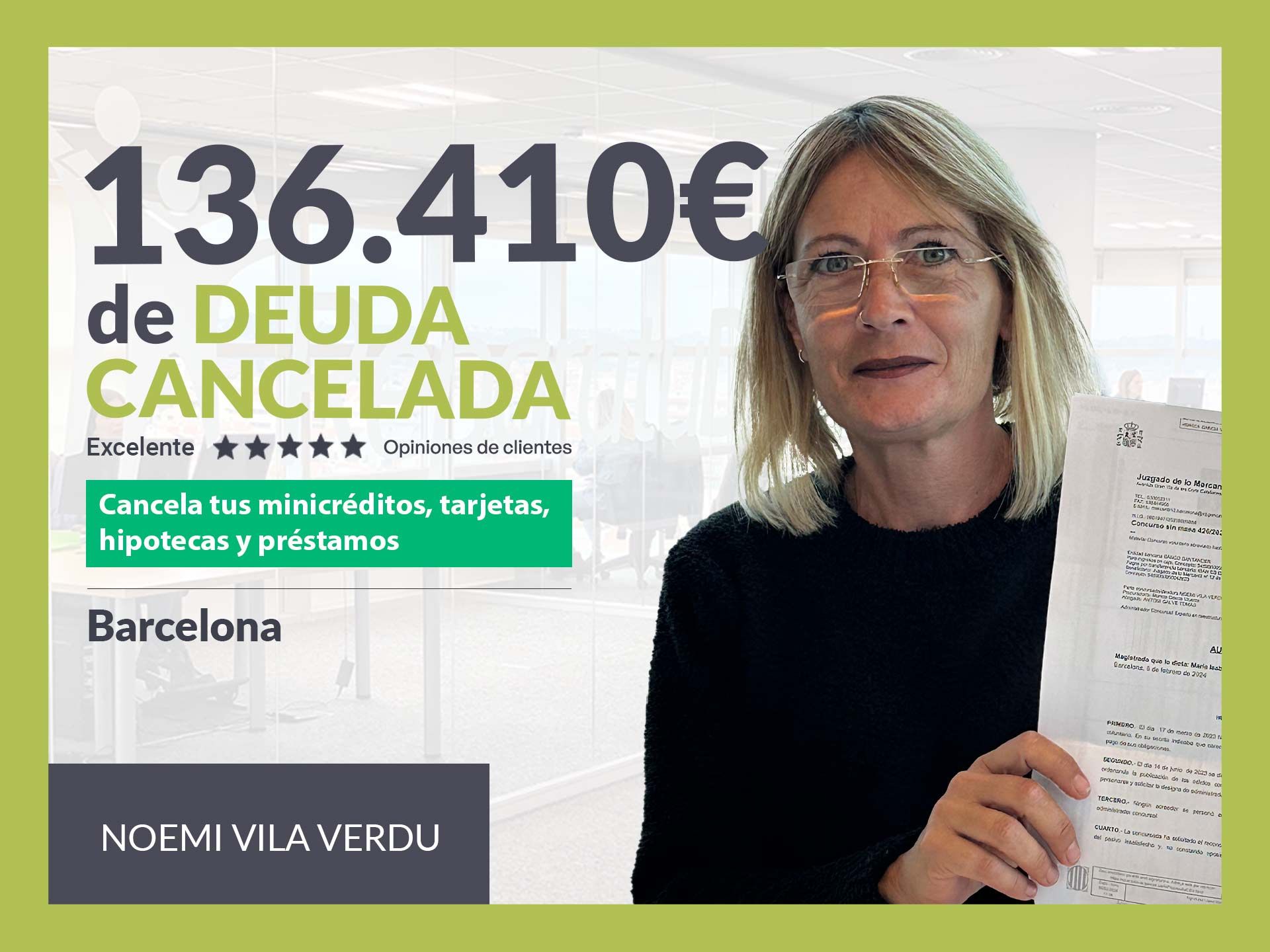 Repara tu Deuda Abogados cancela 136.410? en Barcelona (Catalunya) con la Ley de Segunda Oportunidad