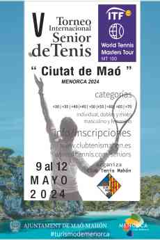 Noticias Actualidad | Cartel torneo tenis ITF Senior Ciutat de Maó