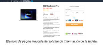 Noticias Hardware | Ejemplo de página fraudulenta solicitando