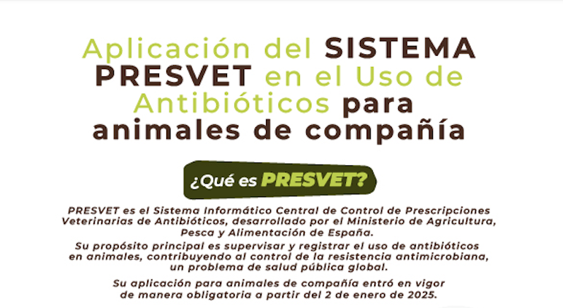 La aplicación del sistema PRESVET en este primer año en animales de compañía será de transición y rodaje y el sistema sancionador se revisará y se reducirá