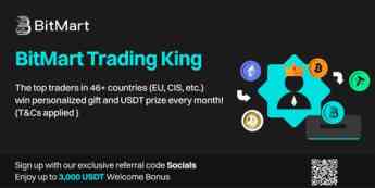 BitMart lanza la campaña global 'Trading King': un concurso mensual para los traders más importantes del mundo de las criptomonedas