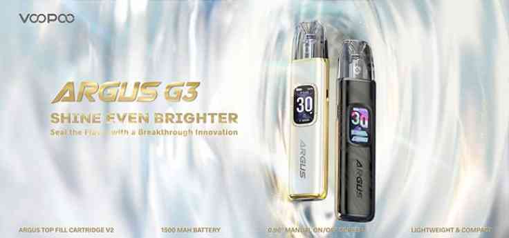 VOOPOO presenta el ARGUS G3: un POD revolucionario con experiencia de vapeo más suave y potencia prolongada