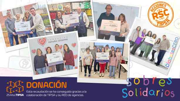 TIPSA concluye la novena edición de su Campaña Sobres Solidarios con una donación de cerca de 40.000€