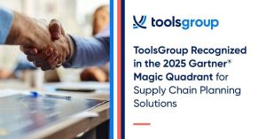 ToolsGroup incluida en Gartner Magic Quadrant 2025  de soluciones de planificación de cadena de suministro 