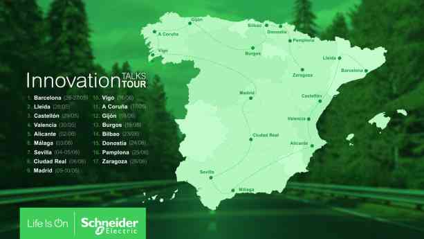 Schneider Electric pone en marcha el Innovation Talks Tour 2025: la ruta de la innovación y la sostenibilidad llega a más de 16 ciudades 