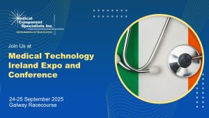 Medical Components Specialists exhibirá en Medical Technology Ireland 2025