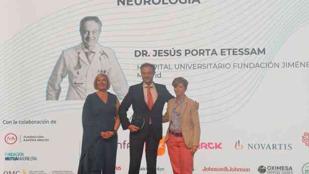 El Dr. Jesús Porta, de la Fundación Jiménez Díaz, reconocido por tercer año consecutivo con el Premio Liderazgo Sanitario Clínico en Neurología