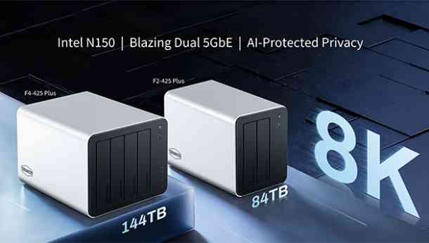 TerraMaster F4-425 Plus y F2-425 Plus: NAS híbrido con Intel N150, doble 5GbE y hasta 144 TB