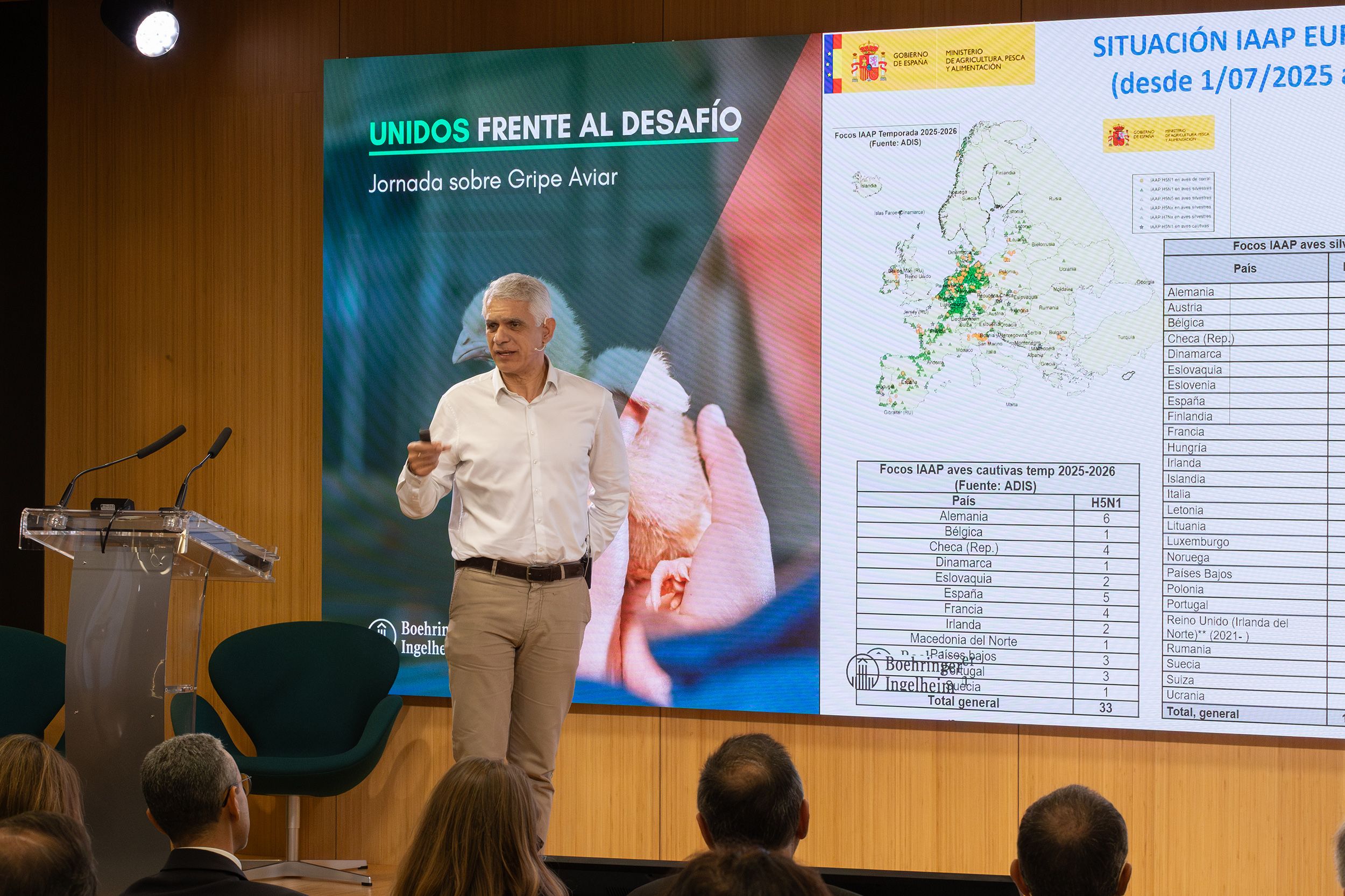 Investigadores, autoridades y profesionales analizan el avance de la influenza aviar en España