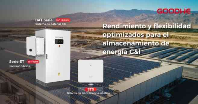 Más potencia para el almacenamiento de energía C&I: GoodWe presenta un inversor híbrido de 100 kW