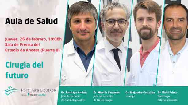 Expertos de Policlínica Gipuzkoa explicarán cómo las nuevas imágenes médicas permiten optimizar la forma de abordar las cirugías 