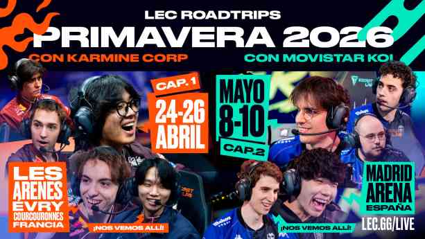 Ya a la venta las entradas para los próximos roadtrips de la LEC de League of Legends, el MOBA de Riot Games
