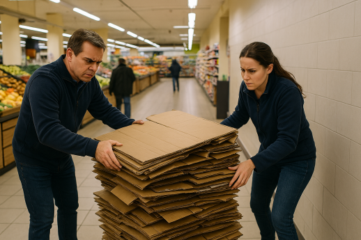 El "coste oculto" del cartón: cuando una compactadora se para, la tienda paga en tiempo y productividad