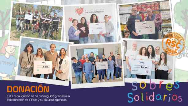 TIPSA recauda cerca de 40.000 € con un millón de Sobres Solidarios en su 10ª edición