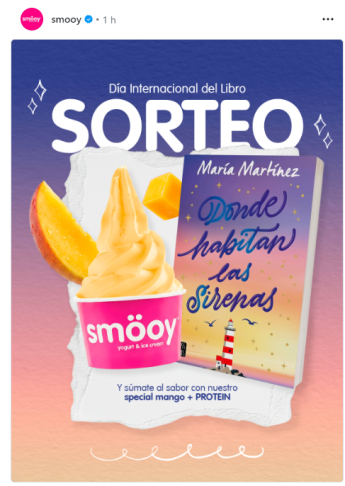 Smöoy celebra el Día Internacional del Libro sorteando dos ejemplares del libro 'Donde habitan las sirenas' entre sus clientes