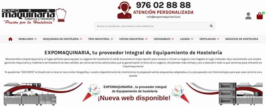Expomaquinaria lanza su nueva web para reforzar su liderazgo en maquinaria y mobiliario de hostelería tras 17 años en el sector